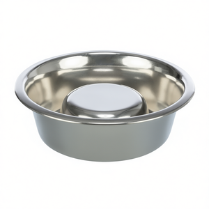 Ciotola per animali domestici in acciaio inossidabile a lenta alimentazione, 1,5 L, 24 cm di diametro, per cani e gatti - Product Image 2