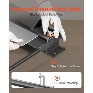 Piegatrice per Lamiera da 30 Fogli, Capacità 18-Gauge, Piegatrice a Cassone Regolabile 0-135 Gradi, Macchina Piegatrice per Metallo Senza Vibrazioni per Lamiera - Product Image 3