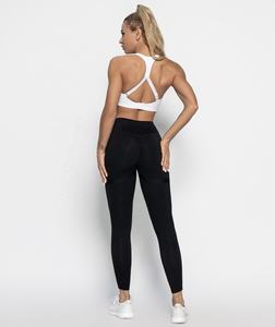 Conjunto Deportivo de 2 Piezas para Mujer, Sin Costuras, Ecológico, Elástico en 4 Direcciones, Tejido Acanalado, Leggings que Absorben la Humedad, Top a Juego - Product Image 3