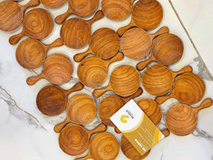 Wholesale Eco-Friendly Wooden <b>Spoon</b> Dining Utensil Flower Carved Decorative Kitchenware Restaurant Party Serving Tool Unique - Product Image 2