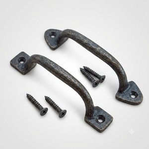 Poignée de tirage vintage en laiton – Quincaillerie classique pour armoires et meubles – Poignée de tirage antique – Quincaillerie décorative pour armoires et tiroirs - Product Image 4