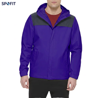 Blouson bomber unisexe réversible à capuche et fermeture éclair, style streetwear, pour l'extérieur, col montant, imperméable, coupe-vent, léger, pour la randonnée et le printemps
