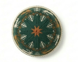 Bonnet en tricot jacquard vert avec motif cerf et flocon de neige 56-58CM, casquette d'hiver unisexe pour adultes, style décontracté, 100% acrylique - Product Image 4