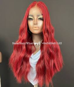 Top Trending The Wig No Tangle Cabello humano crudo vietnamita hecho de 2 paquetes Color claro Natural recto - Product Image 2