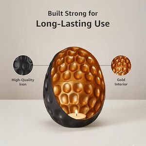 Porte-bougie décoratif en laiton motif nid d'abeille résistant à la chaleur pour la maison - Product Image 3