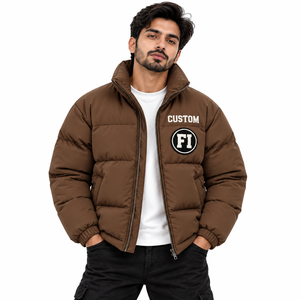Chaqueta de Invierno Personalizada para Hombre, Chaquetas Acolchadas de Marca Privada, Abrigo Casual Cálido con Relleno de Burbujas, Proveedor de Moda en EE. UU. - Product Image 1