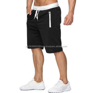 Pantalones cortos de playa personalizados OEM para hombre, pantalones cortos de gimnasio informales con diseño de logotipo bordado de algodón antiarrugas para deportes de invierno y ciclismo - Product Image 3