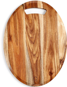Planche à découper en bois personnalisée, planche à découper en bois d'acacia de qualité supérieure, planche à découper de qualité alimentaire pour la cuisine avec poignée et rainure pour les jus - Product Image 6