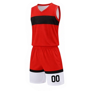 Ensemble d'uniformes de basketball de qualité supérieure, 100 % polyester, style tendance, respirant, logo personnalisé, vente en gros, nouveaux uniformes de sport - Product Image 1
