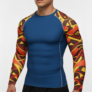 OEM <b>Design</b> long Sleeve <b>Compression</b> <b>Shirt</b> Men Gym <b>Shirts</b> <b>Custom</b> Logo BJJ Rash Guard MMA Sublimated Fighting <b>Shirt</b> for Boys - Product Image 5