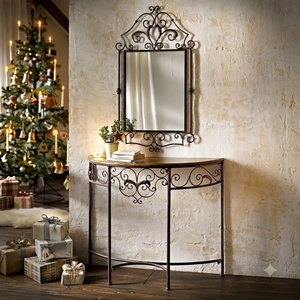 Tocador de Hierro Forjado a Mano Estilo Vintage, Escritorio de Metal Personalizado para Dormitorio, Muebles KHP - Product Image 3