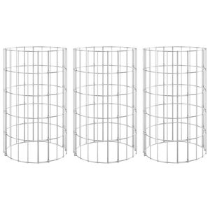 Jardinières surélevées en gabion, robustes, en acier galvanisé argenté - Product Image 2