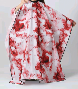เสื้อคลุมตัดผมกันน้ำสีแดงลายพราง - Product Image 1