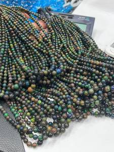 Natural Black Ethiopia <b>Opal</b> Smooth Round Ball Beads 17 Inch Strand 3.5mm to 7mm AAA Grade Alif International Bulk Wholesale - Product Image 1