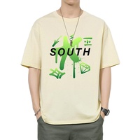 Camisetas Casuales de Manga Corta para Hombre, 100% Algodón Ecológico, con Ribete en Contraste, Logotipo Personalizado del Fabricante de Ropa OEM