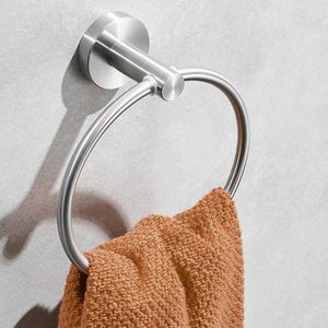 Set di Accessori per Bagno in Acciaio Inox 304 Lucidato Argento: Ganci Appendiabiti, Anello Porta Asciugamani e Porta Carta Igienica - Product Image 3