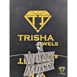 Designer Hip Hop "WOZZY" Name Pendant Iced Out VVS Lab Grown Diamond in 925 Sterling Silver Hip Hop Jewelry By Trisha Jewels - Product Image 2