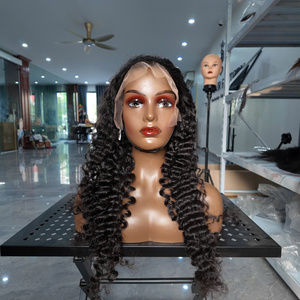 Perruque en cheveux humains Remy moyenne, bouclée profonde, faite à la main, sans partie fine, cheveux vietnamiens, vente en gros - Product Image 2