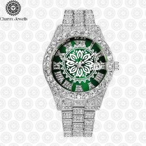 Charm_Jewells Luxury Women Stainless Steel Tonneau <b>Watch</b> 38mm Analog Quartz Sapphire Crystal <b>Diamond</b> Band Fashion - Product Image 4