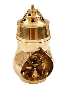 Brass <b>Incense</b> Burner Lamp Traditional Dhoop Burner Decorative Aroma Diffuser Pooja Home Temple Spiritual Decor - Product Image 2