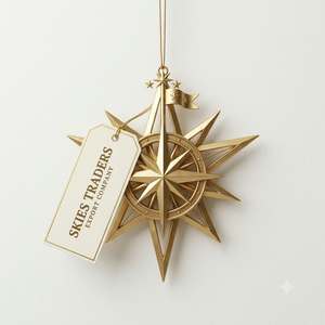 Étoile décorative personnalisée en laiton doré à 8 branches, élégante, en métal 3D, pendentif étoile de Noël, vente en gros d'usine, artisanat pour étiquettes de sapin de Noël - Product Image 5