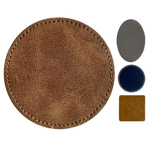 Patch vintage en cuir véritable du fabricant pour baskets et sacs à dos, formes circulaires/carrées, matériau PU, œillet métallique 3D - Product Image 3