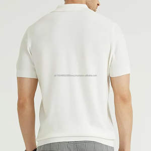 Nouveauté 2025 – Polos pour hommes en tissu tricoté de haute qualité, motif uni, col rabattu, taille standard, faible MOQ - Product Image 4