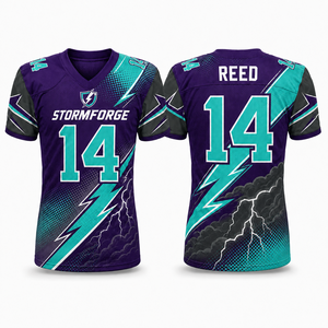 Uniformes de Fútbol Americano Personalizados Premium al por Mayor, Transpirables, de Poliéster, con Impresión por Sublimación, Proveedor de Marca Privada - Product Image 2