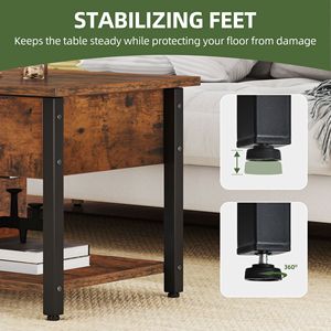 <b>Lift</b> <b>Top</b> <b>Coffee</b> <b>Table</b> with Storage Rustic Brown Wooden Center <b>Table</b> for Home Office - Product Image 5