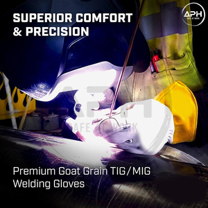 White Grain Leather Working <b>Rigger</b> <b>Gloves</b> Yellow Split Cuff Reinforced Palm Patch Elastic Back Construction Driver <b>Gloves</b> - Product Image 6