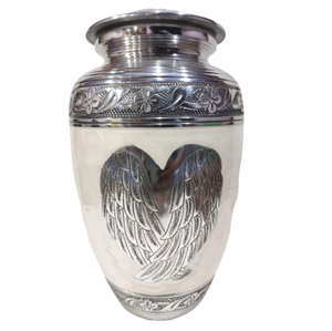 La plupart des ventes en ligne d'aile d'ange gravée pour adulte crémation artisanale en métal urne de style américain cérémonie pour être aimé - Product Image 1