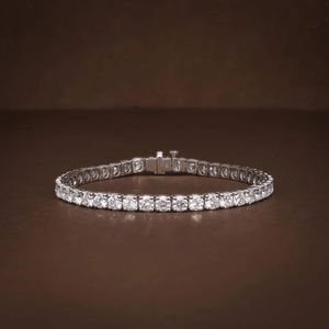 Pulsera de Diamantes Redondos Brillantes Creados en Laboratorio, 10.19 Quilates de Peso Total, Diamantes Certificados, Joyería Fina Clásica para Mujer - Product Image 1