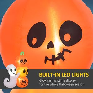 Decorazioni Gonfiabili di Halloween da 1,5 m con LED, Fantasma e Zucca per Interni ed Esterni, Giardino e Cortile, Prodotto Gonfiabile per le Festività - Product Image 4