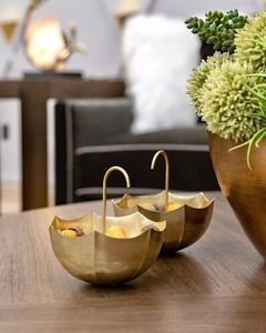 Corbeille à fruits, corbeille à bonbons, magnifique corbeille à fruits pour la table, panier décoratif pour la maison et la cuisine, corbeille de service en aluminium doré en forme de branche - Product Image 2