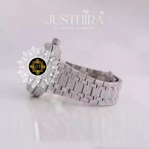 Reloj de Lujo de Acero Inoxidable con Diamantes de Moissanita para Hombre, Suministro al por Mayor, Reloj de Pulsera con Incrustaciones, Construcción Duradera, Mejor Precio - Product Image 2