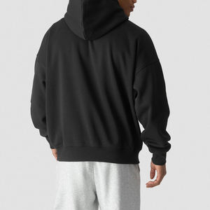 Sweat-shirts surdimensionnés personnalisés pour hommes, coton lourd 350g, impression en relief, logo personnalisé, couleur unie, respirant, hiver, premium, usage quotidien - Product Image 1