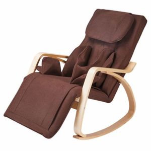 Poltrona Massaggiante Multifunzione con Sistema di Pressione d'Aria, Comodo Cuscino in Tessuto di Cotone Marrone, Poltrona Reclinabile per il Relax - Product Image 1