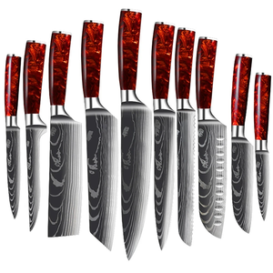 Professional Luxury Damascus Steel Kitchen <b>Knife</b> <b>Set</b> Resin Handle Professional Chef <b>Set</b> OEM Wholesale Factory - Product Image 1