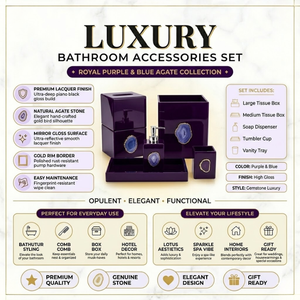 Luxury Transparent Glass Bathroom <b>Set</b> Thick Durable | Accessories <b>Soap</b> Dispenser Toothbrush Holder Tumbler <b>Soap</b> Dish for Home - Product Image 5