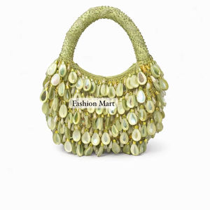 Sac à main de soirée perlé fait main pour femme, couleur personnalisée, pochette de fête, faible MOQ, vente en gros - Product Image 1