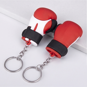 Personalized Promotional Soft Pu Leather <b>Gift</b> Boxing Gloves Keychain Custom Logo Mini Boxing Gloves Keychain - Product Image 2
