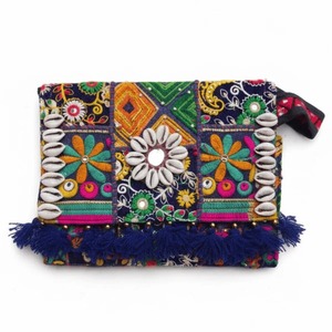 Most Selling Rangmanch <b>Patchwork</b> Shell Embroidered Clutch <b>Bag</b> Handmade Ethnic Designer Evening Available For Sale - Product Image 2