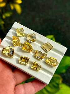 Citrino Natural Hecho a Mano, Gema Suelta Facetada de Lujo, Piedra de Citrino Amarillo de Alta Calidad Certificada de 250 Gramos para Joyería - Product Image 3