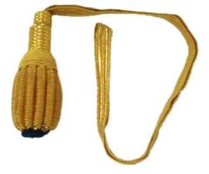 Nœud de sabre en or OEM pour accessoires de sabre et de ceinture de cérémonie, vente en gros, badges Hamza dorés et argentés en fil métallique, personnalisables - Product Image 5