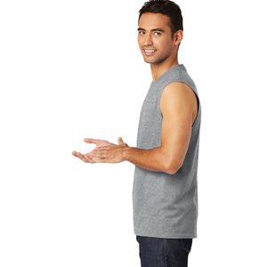 Camiseta Deportiva Ligera HSI para Hombre, Chaleco Deportivo de Verano, Cuello Redondo, Corte Holgado en las Axilas, Tejido de Algodón/Spandex - Product Image 2