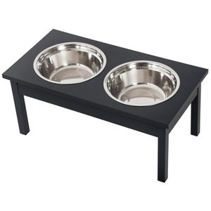 Elegante Stazione di Alimentazione per Animali Domestici in Acciaio Inossidabile con Mobile Contenitore Portatile Automatico per Cibo Gatti con Funzione Rialzata - Product Image 3