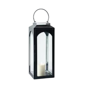 Ensemble de 2 lanternes suspendues modernes en métal noir, décoratives, pour intérieur et extérieur, en fer et verre, porte-bougie pour décoration de maison, mariage et événements - Product Image 6