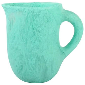 Carafe à eau en résine au design classique avec texture en résine et motif tourbillon aqua abricot, sculpture artisanale, cadeau de Noël pour la cuisine - Product Image 1
