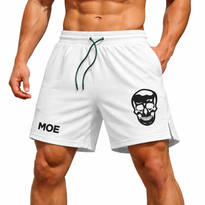 Pantalones Cortos Deportivos de Malla para Hombre, Logotipo Personalizado, Gráfico de Calavera, Cordón Elástico, Entrenamiento de Alto Rendimiento, Directo de Fábrica - Product Image 5