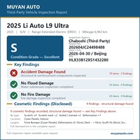 Li Auto L9 Ultra EREV Hybride SUV d'occasion 2025, 6963 km, 6 places, rapport d'inspection, conduite à gauche, à vendre, exportation Chine